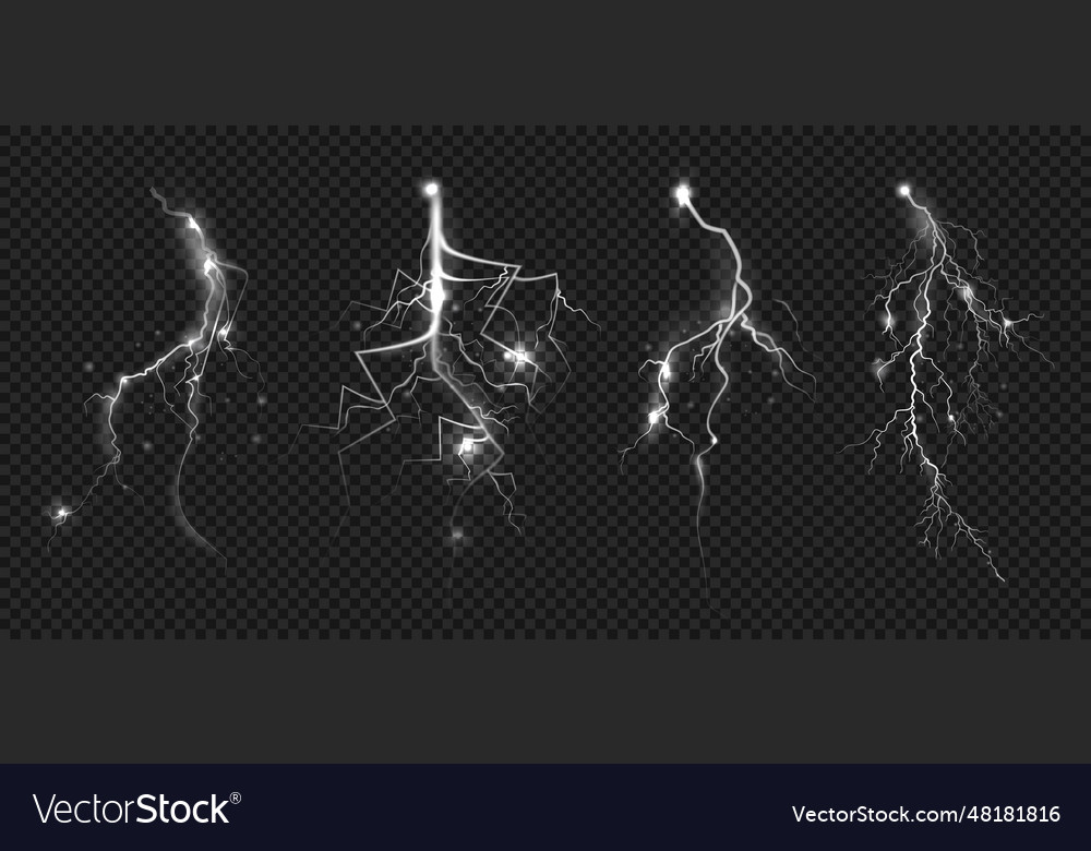 Lightning or thunderbolt powerful bolt vector image Lightning or thunderbolt powerful bolt