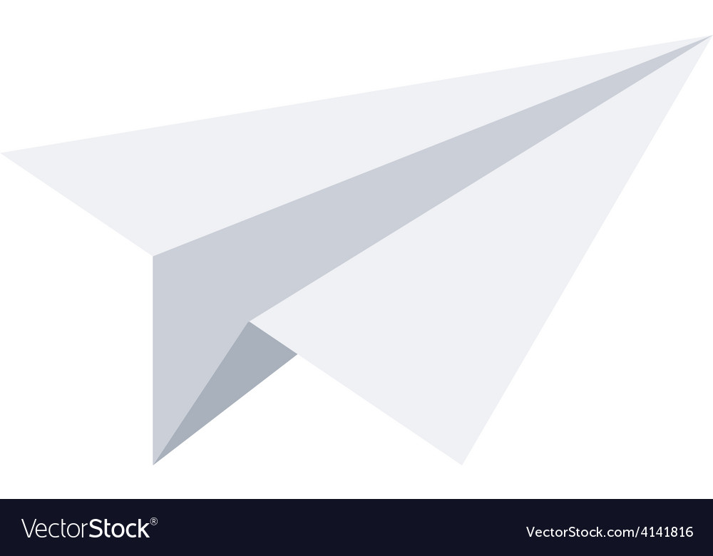 Paper airplane Royalty Free Vector Image - VectorStock