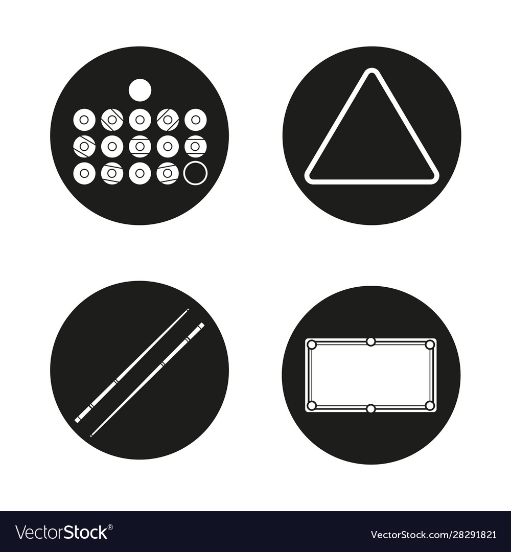 Billiard icons set Royalty Free Vector Image - VectorStock