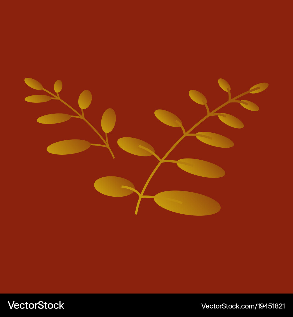 Flat leaves logo template Royalty Free Vector Image