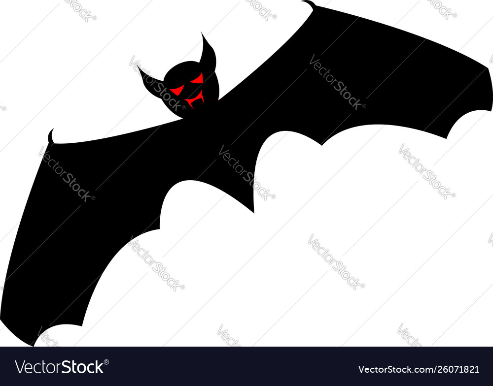 Halloween black bat Royalty Free Vector Image - VectorStock