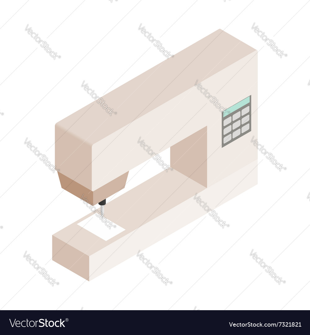 Sewing Machine Isometric 3d Icon Royalty Free Vector Image