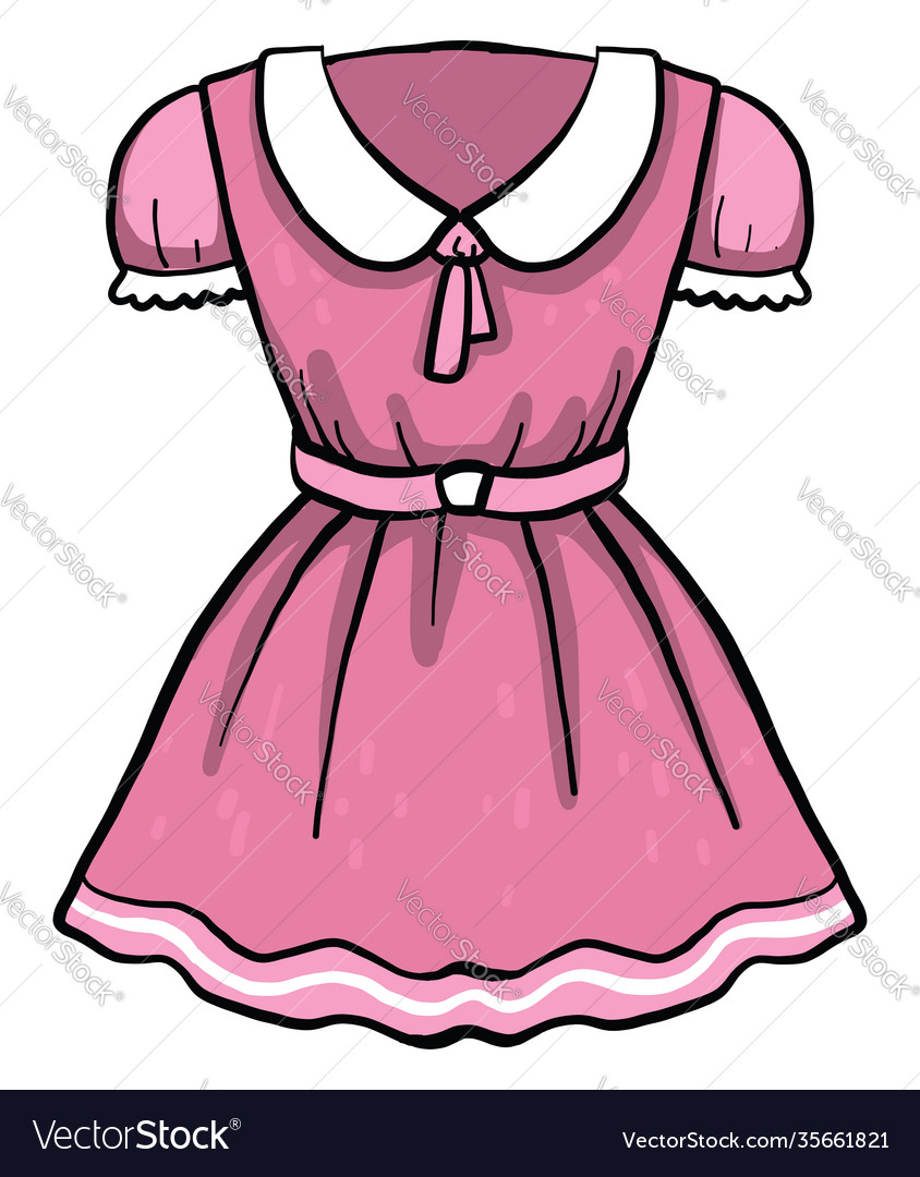 pink and white dress