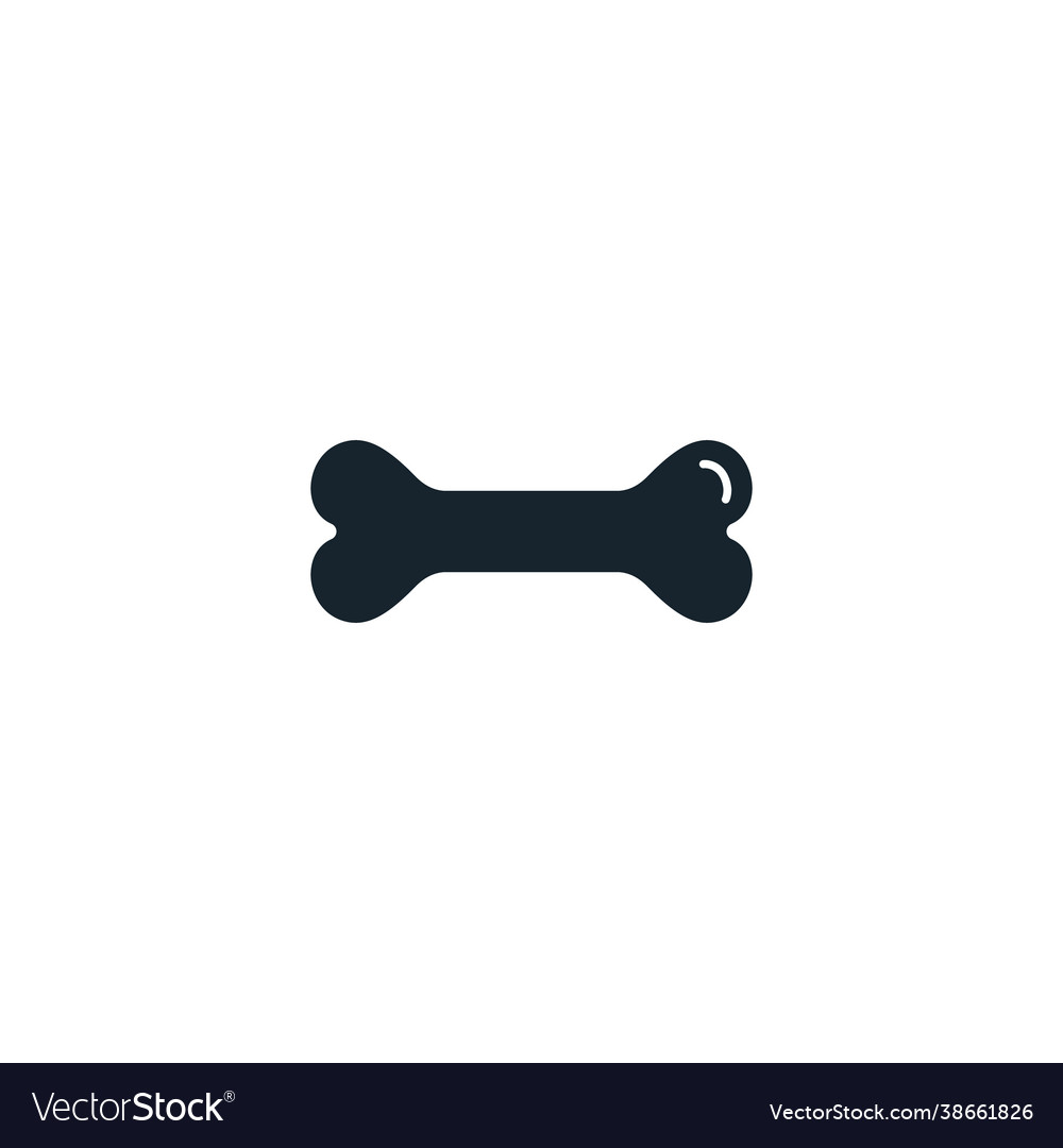 Dog bone icon isolated flat Royalty Free Vector Image