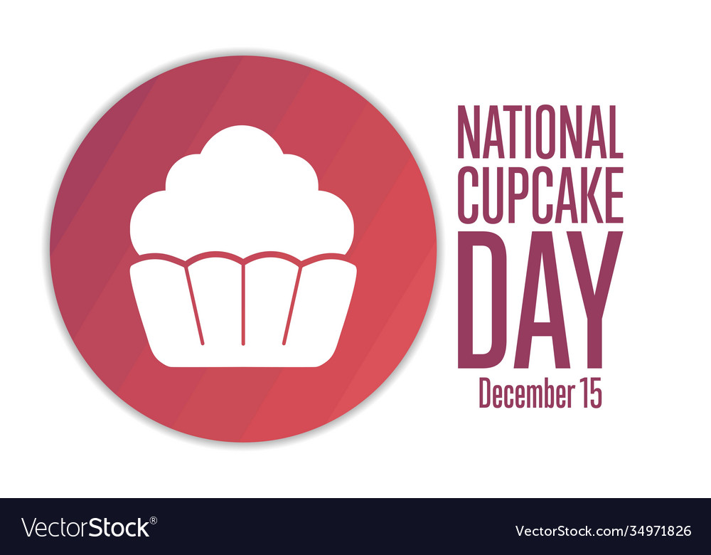 National cupcake day december 15 holiday concept Vector Image