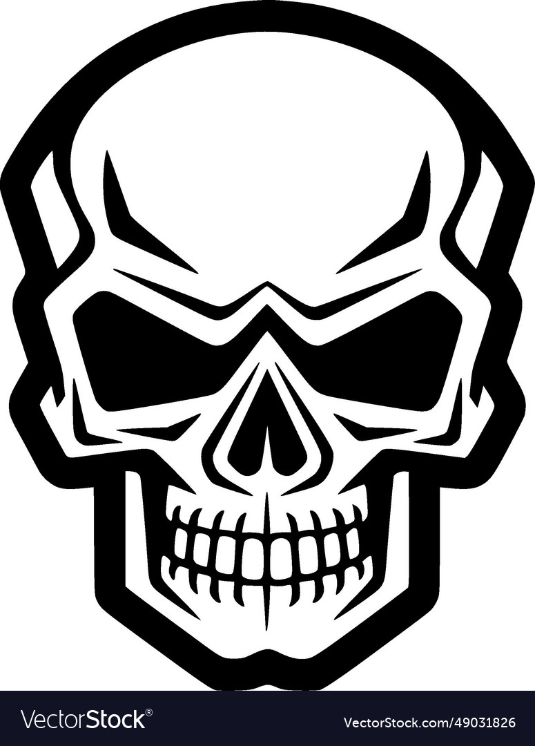 Skull - minimalist and simple silhouette Vector Image