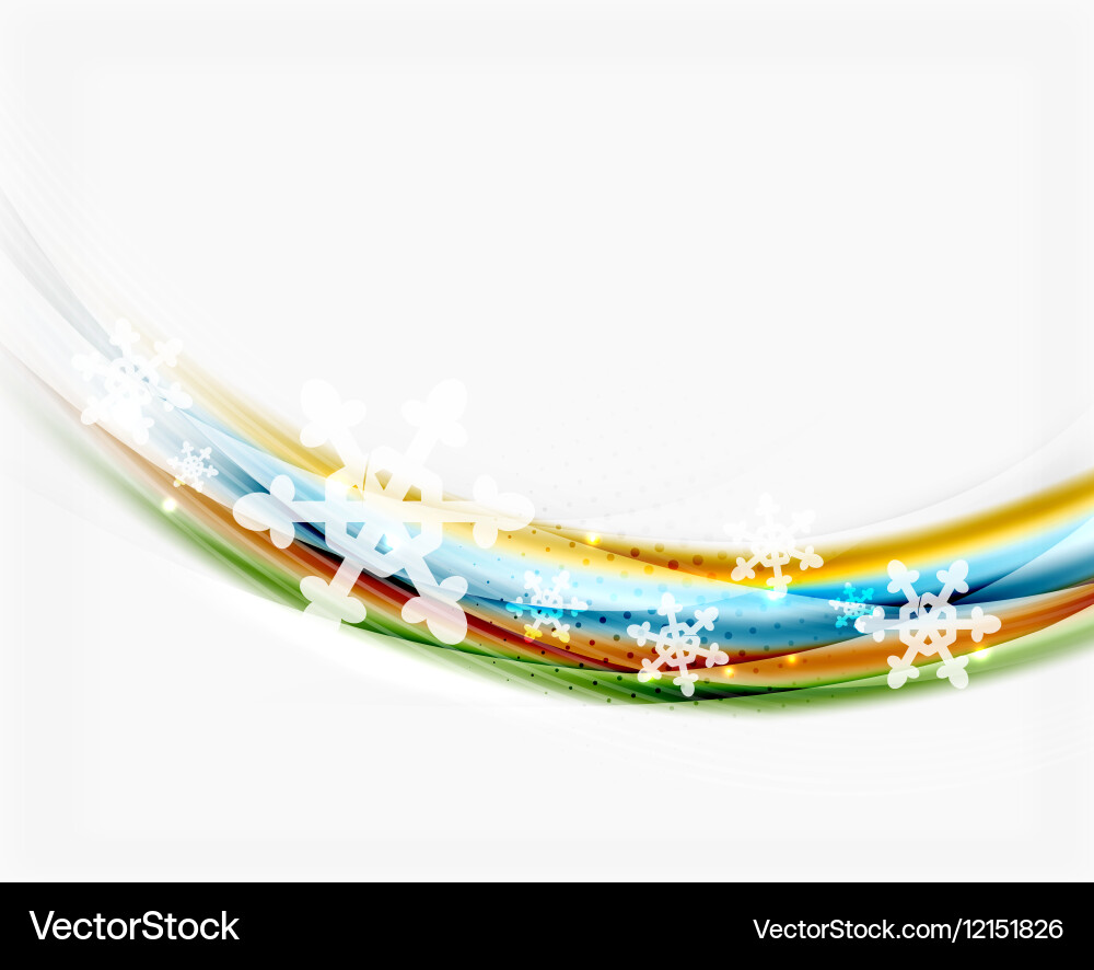 Wave with snow background Royalty Free Vector Image