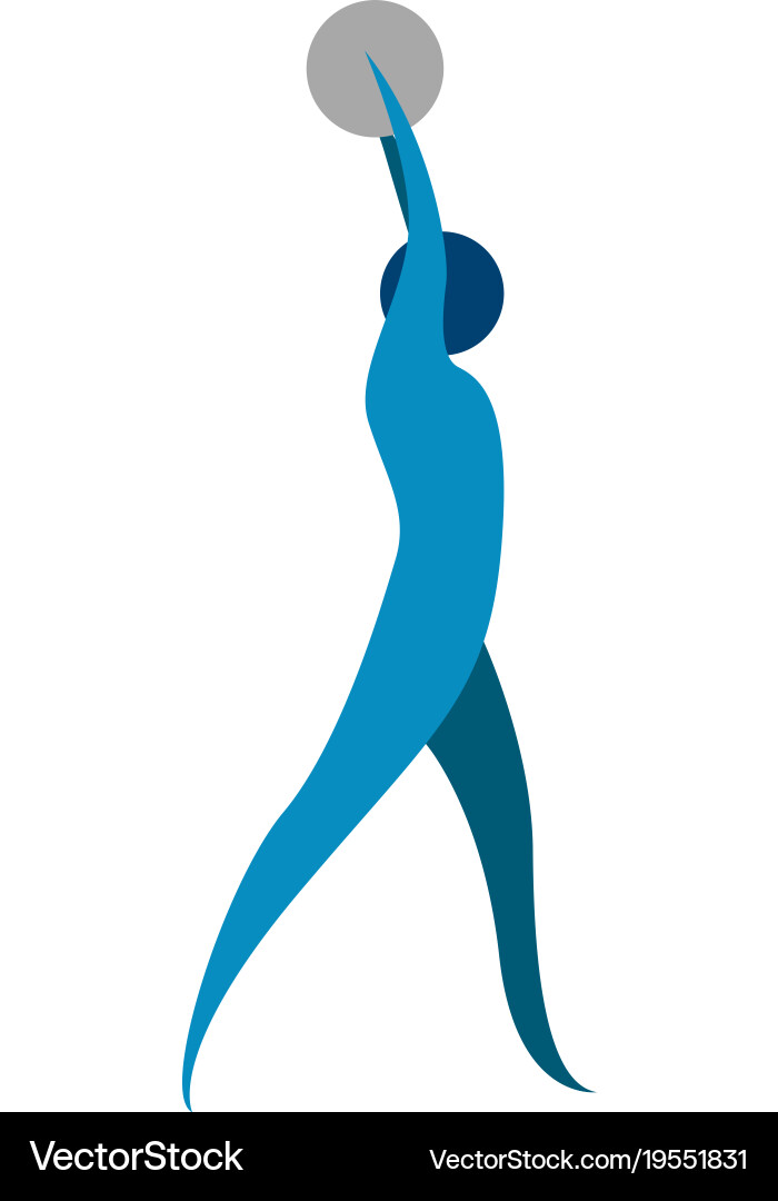 Abstract fitness icon Royalty Free Vector Image