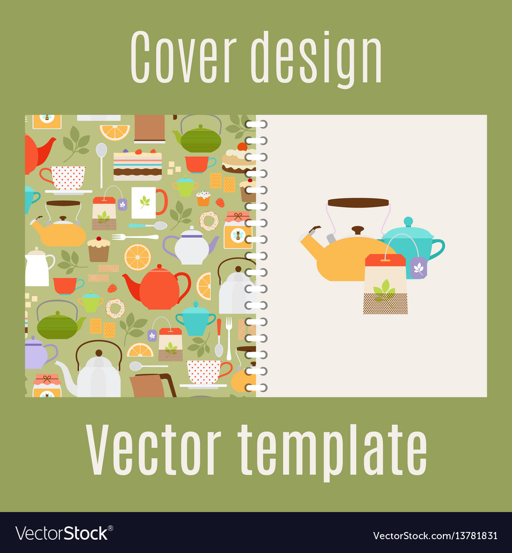cover-design-with-teapots-pattern-royalty-free-vector-image
