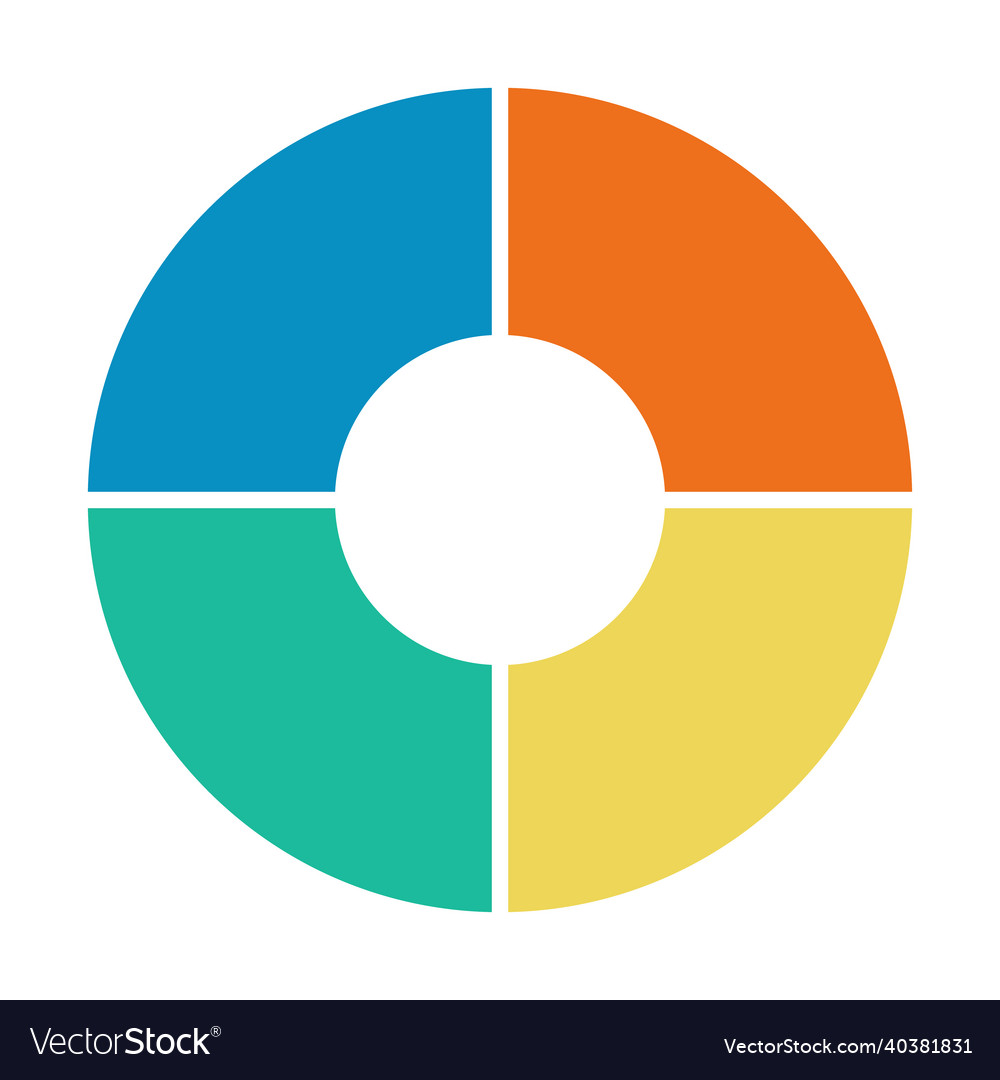 Infographic pie chart cycle presentation diagram Vector Image