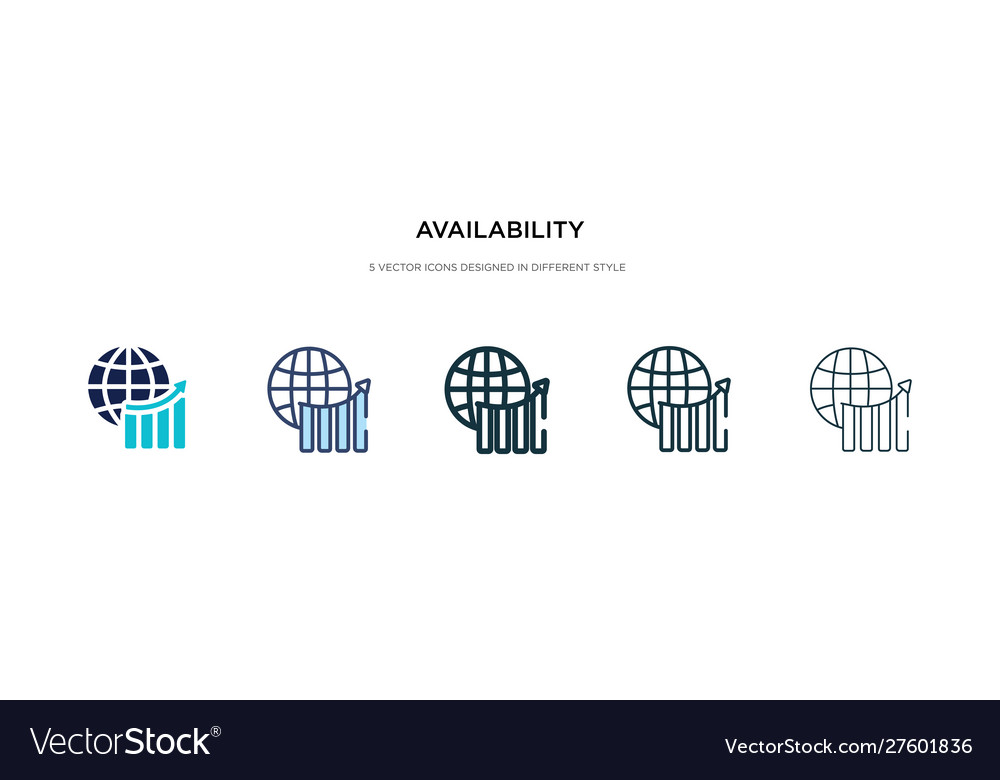 Availability icon in different style two colored