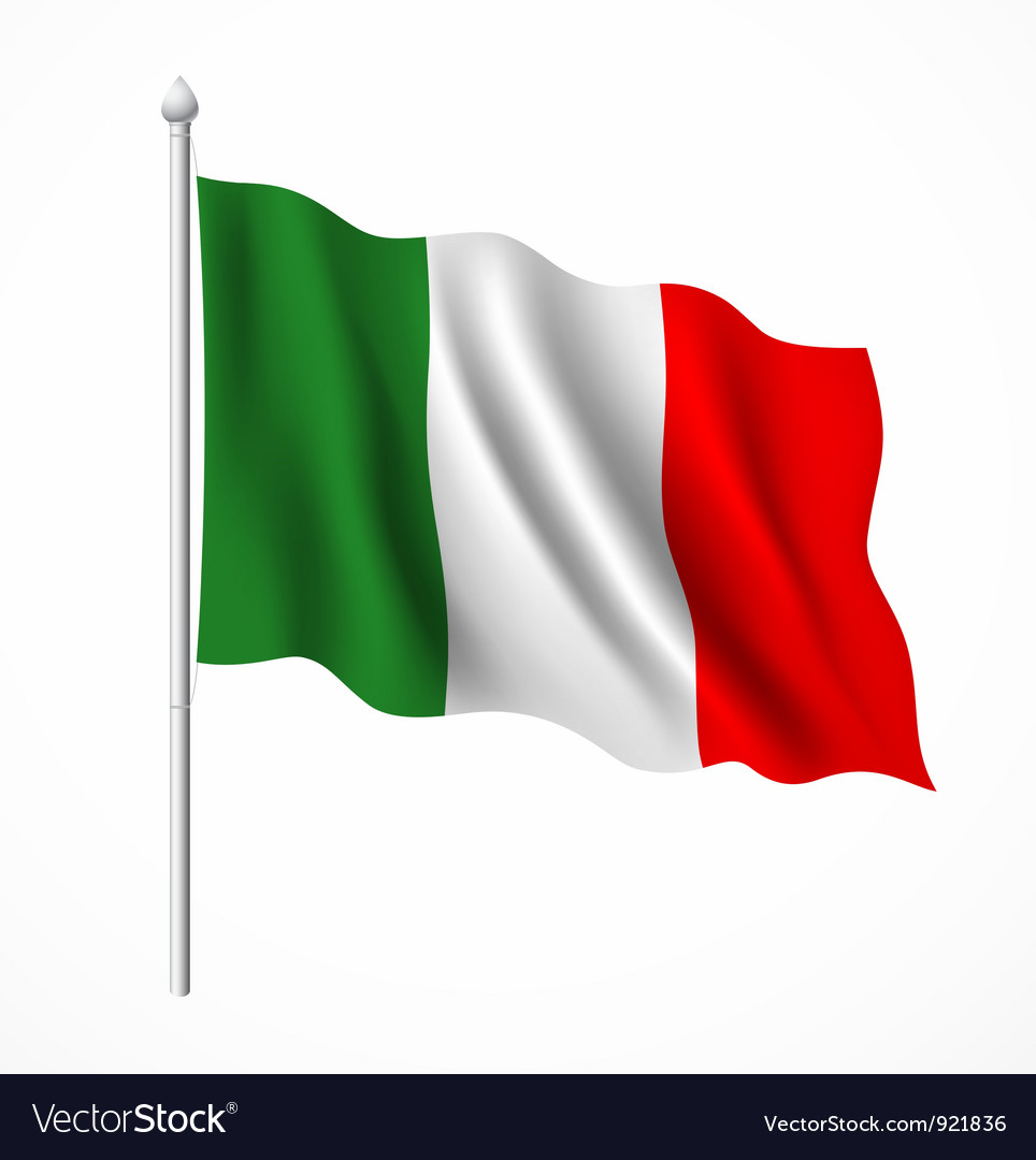 Flag italian Royalty Free Vector Image - VectorStock