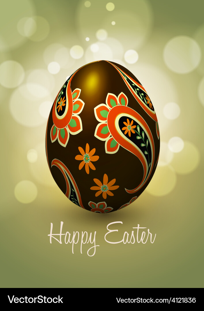 Happy easter egg Royalty Free Vector Image - VectorStock