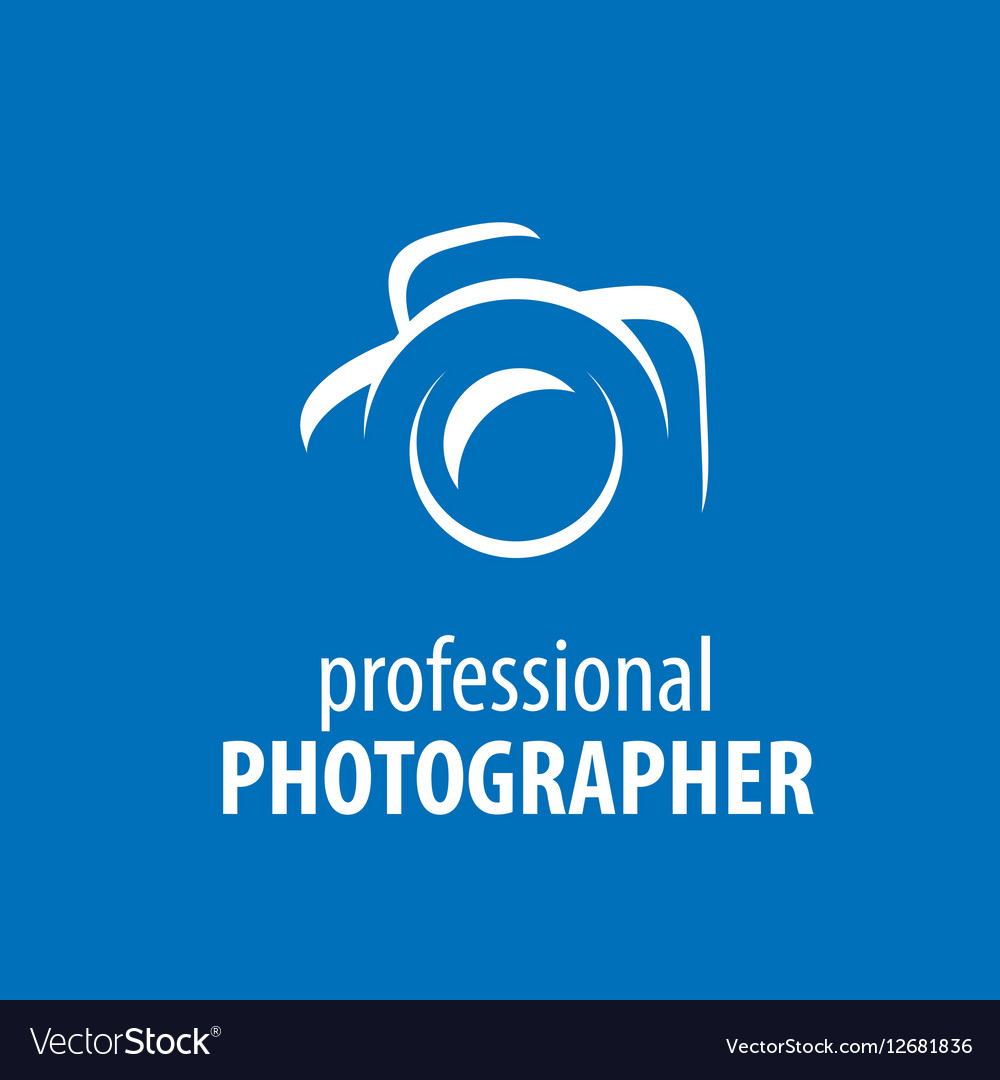 Logo camera the photographer Royalty Free Vector Image