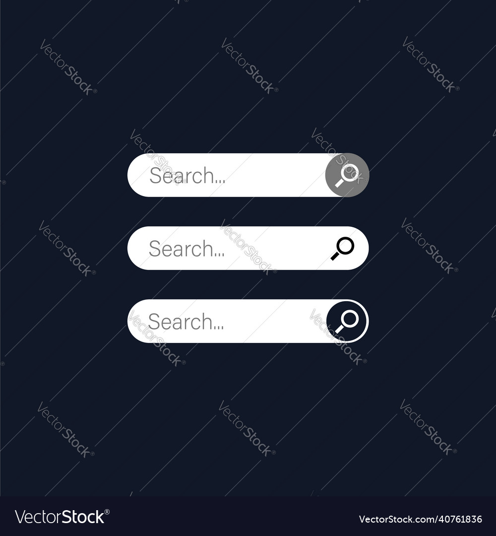 Search bar with icon and placeholder html Vector Image