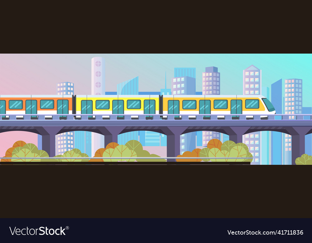 Transport leaving tunnel to metro train Royalty Free Vector