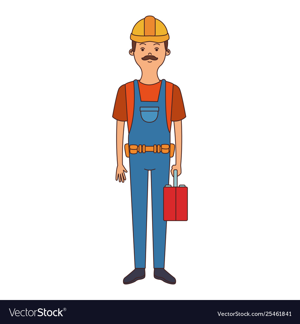 Construction worker cartoon Royalty Free Vector Image