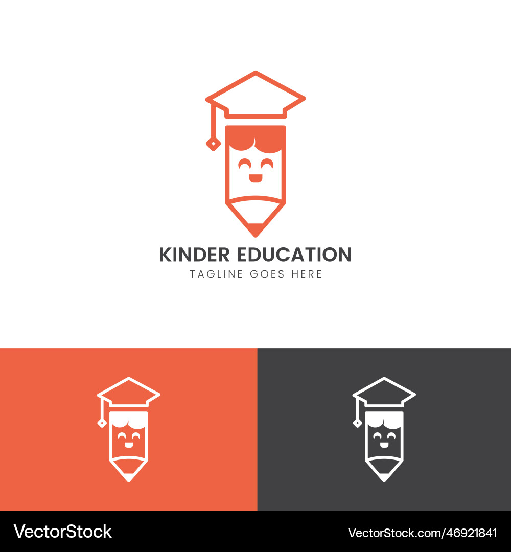  Flat design kindergarten classroom logo design Vector Image Bildidee 