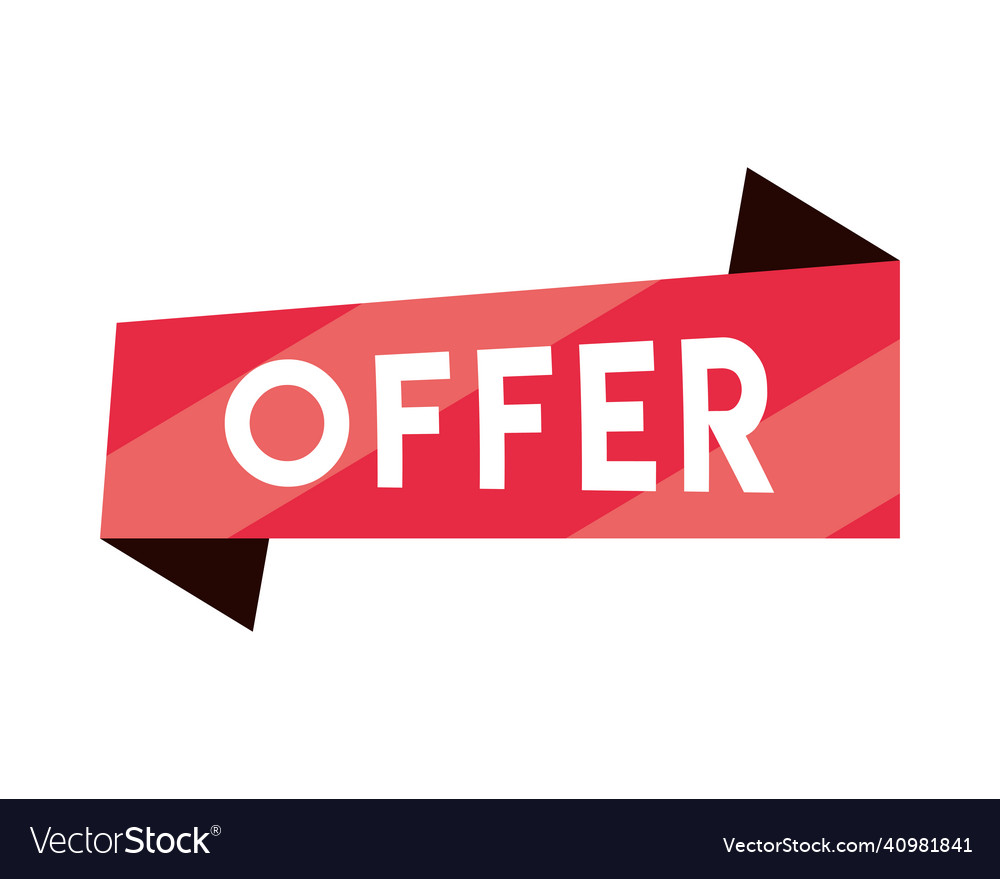 Offer Advertising Banner Royalty Free Vector Image