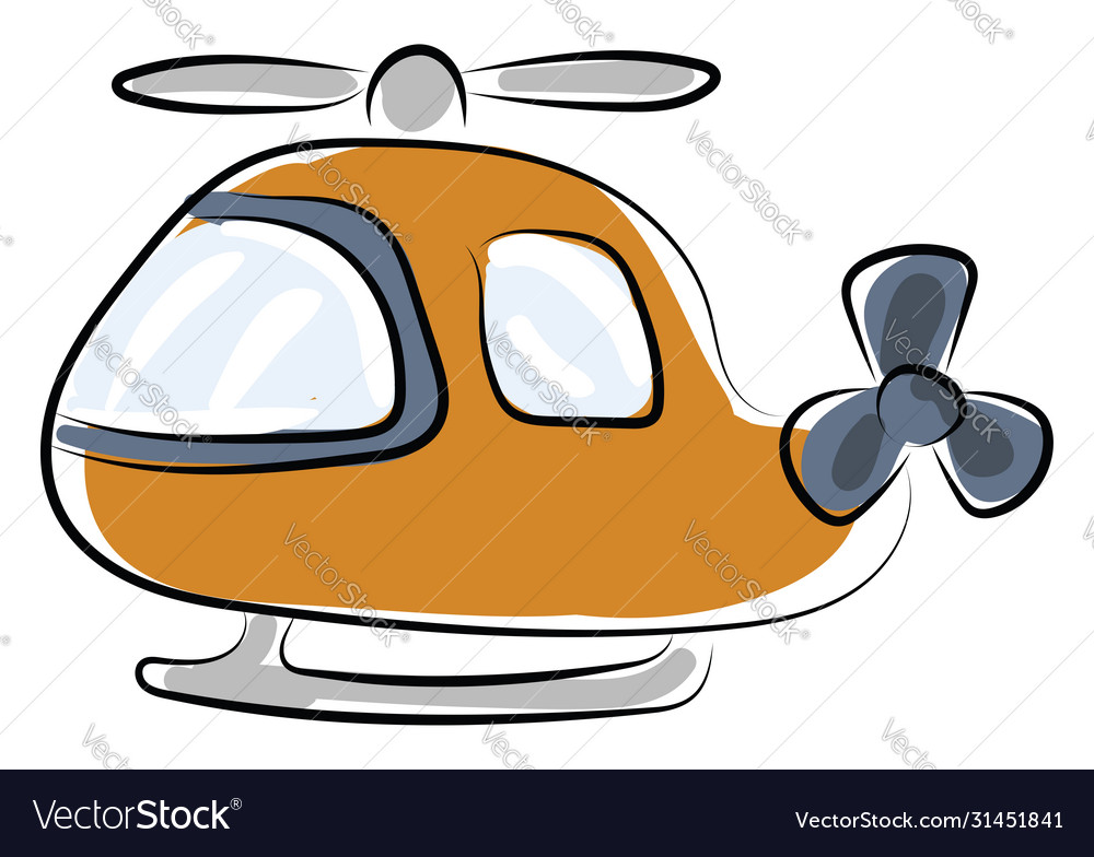 Small Helicopter On White Background Royalty Free Vector