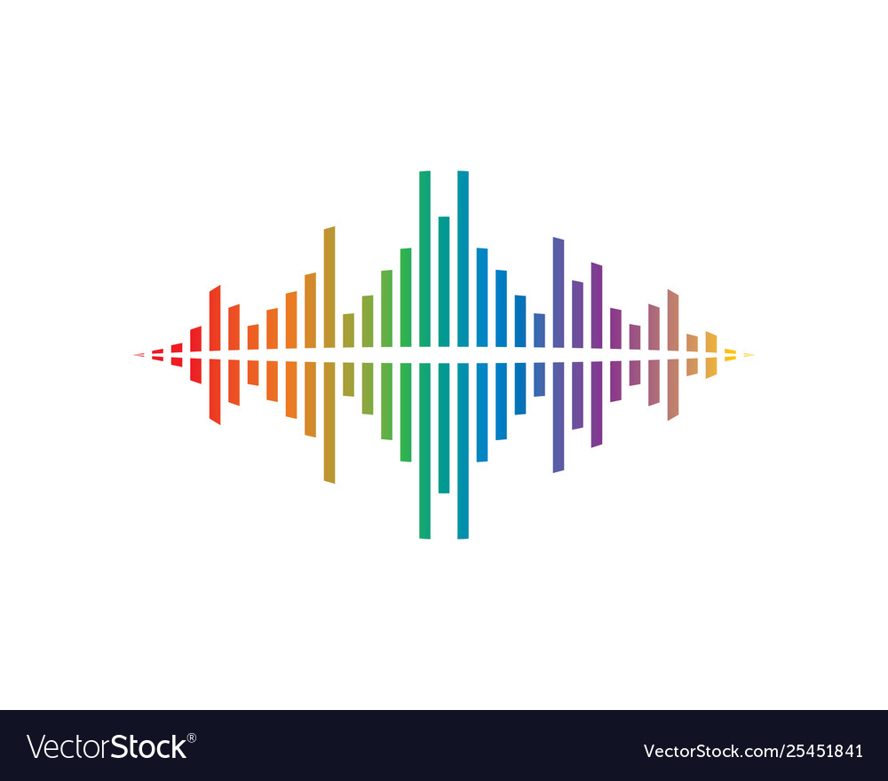Sound wave icon design Royalty Free Vector Image