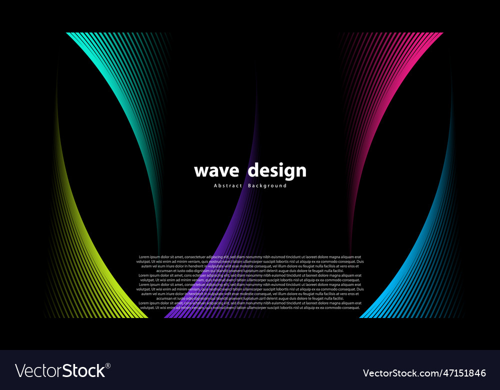 Abstract colorful wave line background curve Vector Image