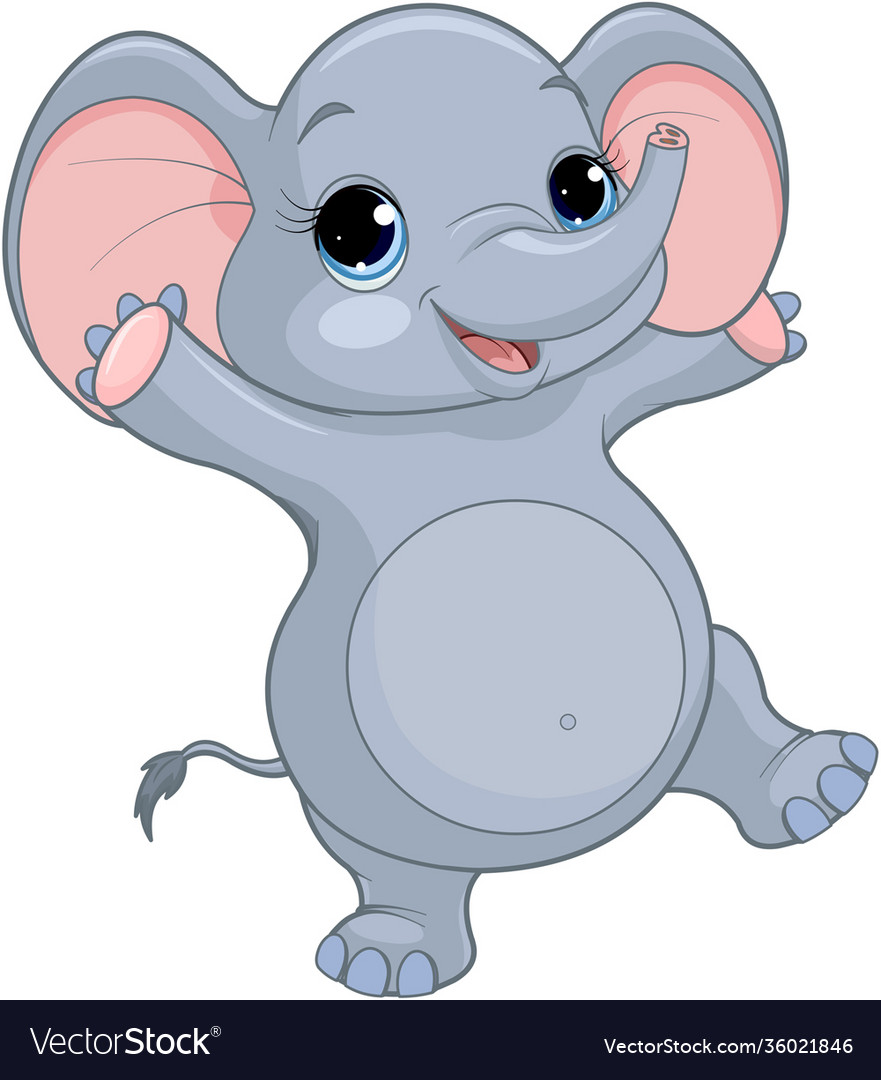 Baby elephant Royalty Free Vector Image VectorStock