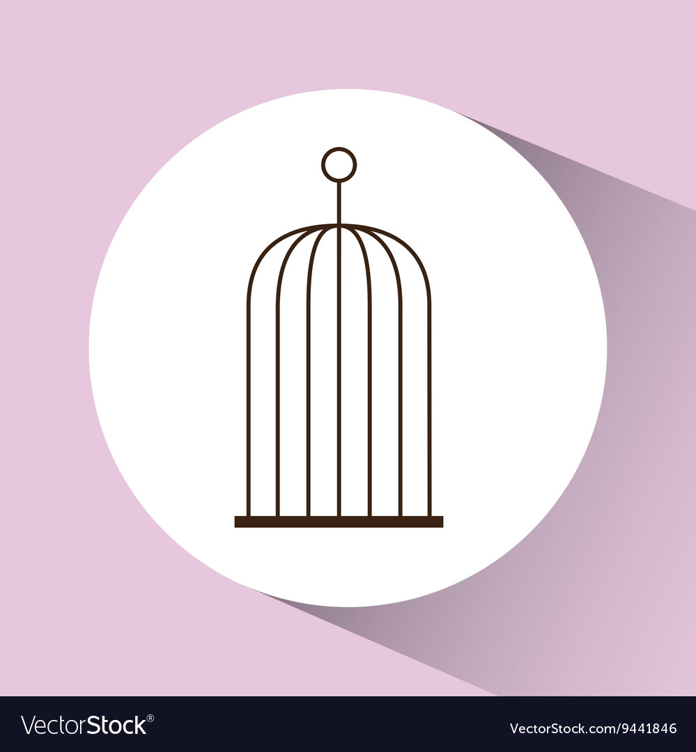 Birdcages Icon Decoration Object Vintage Concept Vector Image
