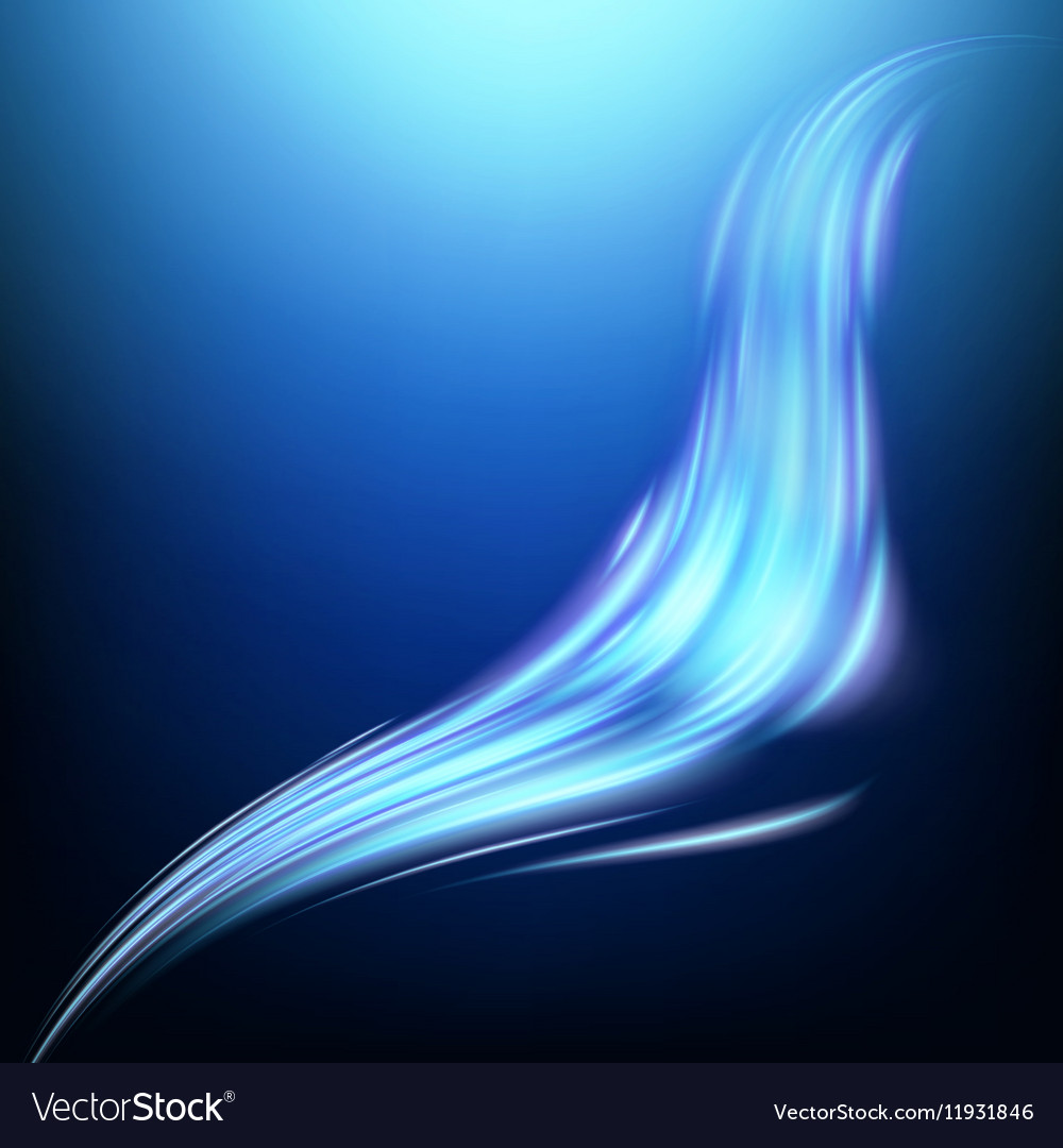 Blue luminous energy wave eps 10 Royalty Free Vector Image