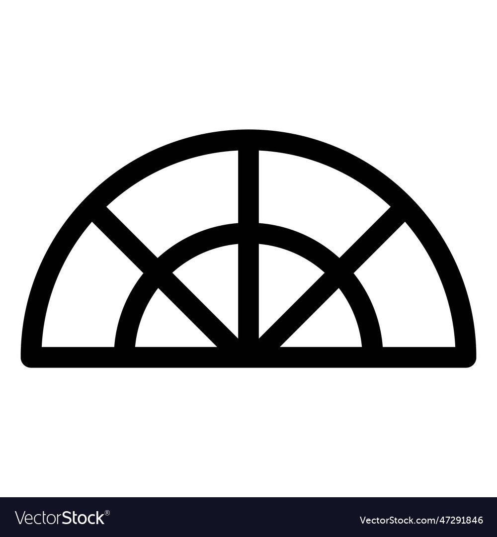 Fanlight window efficient ventilation Royalty Free Vector