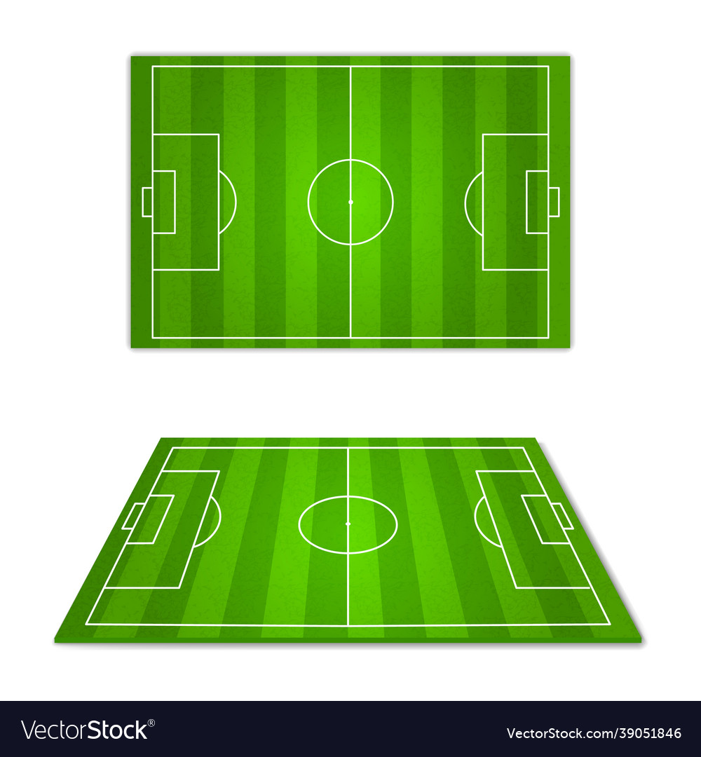 Football field green soccer play grounds vector image Football field green soccer play grounds