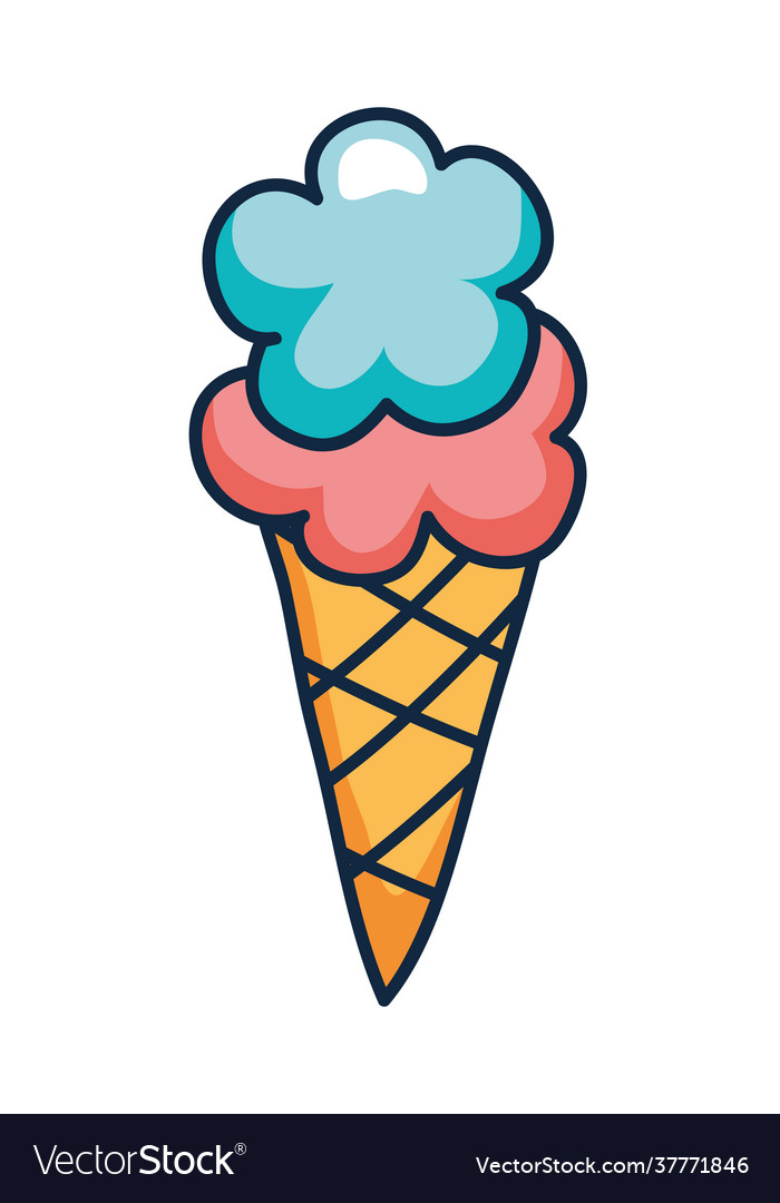 Ice cream cone Royalty Free Vector Image - VectorStock