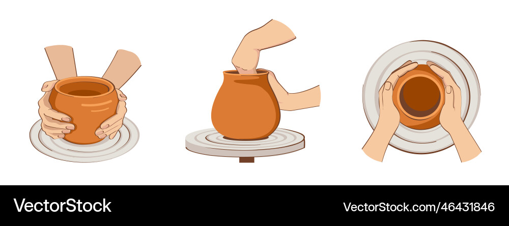 Pottery workshop Royalty Free Vector Image - VectorStock