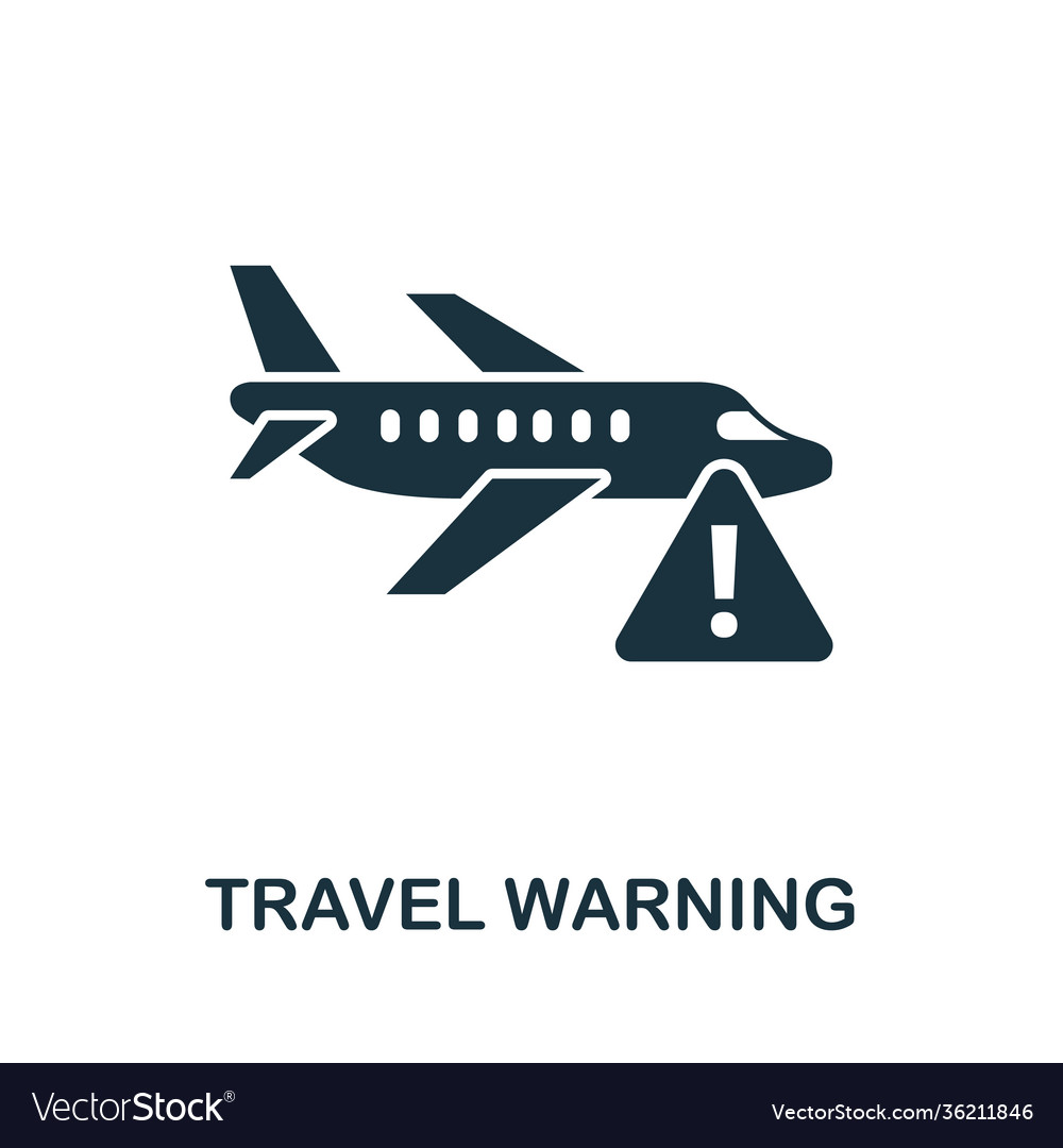 Travel warning icon simple element from new Vector Image
