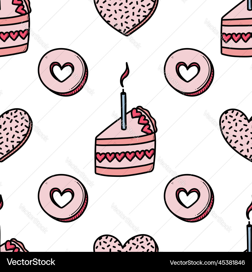 Valentines day seamless pattern Royalty Free Vector Image