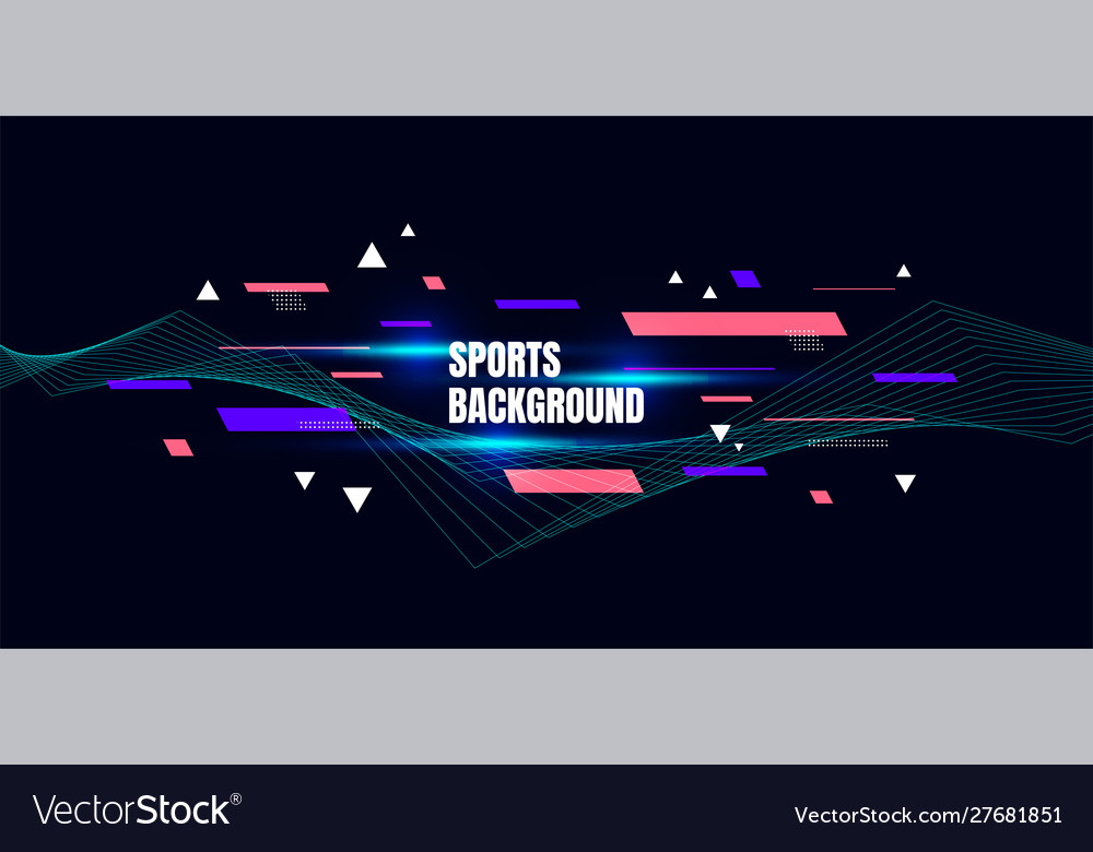 Abstract colorful art for sports background Vector Image