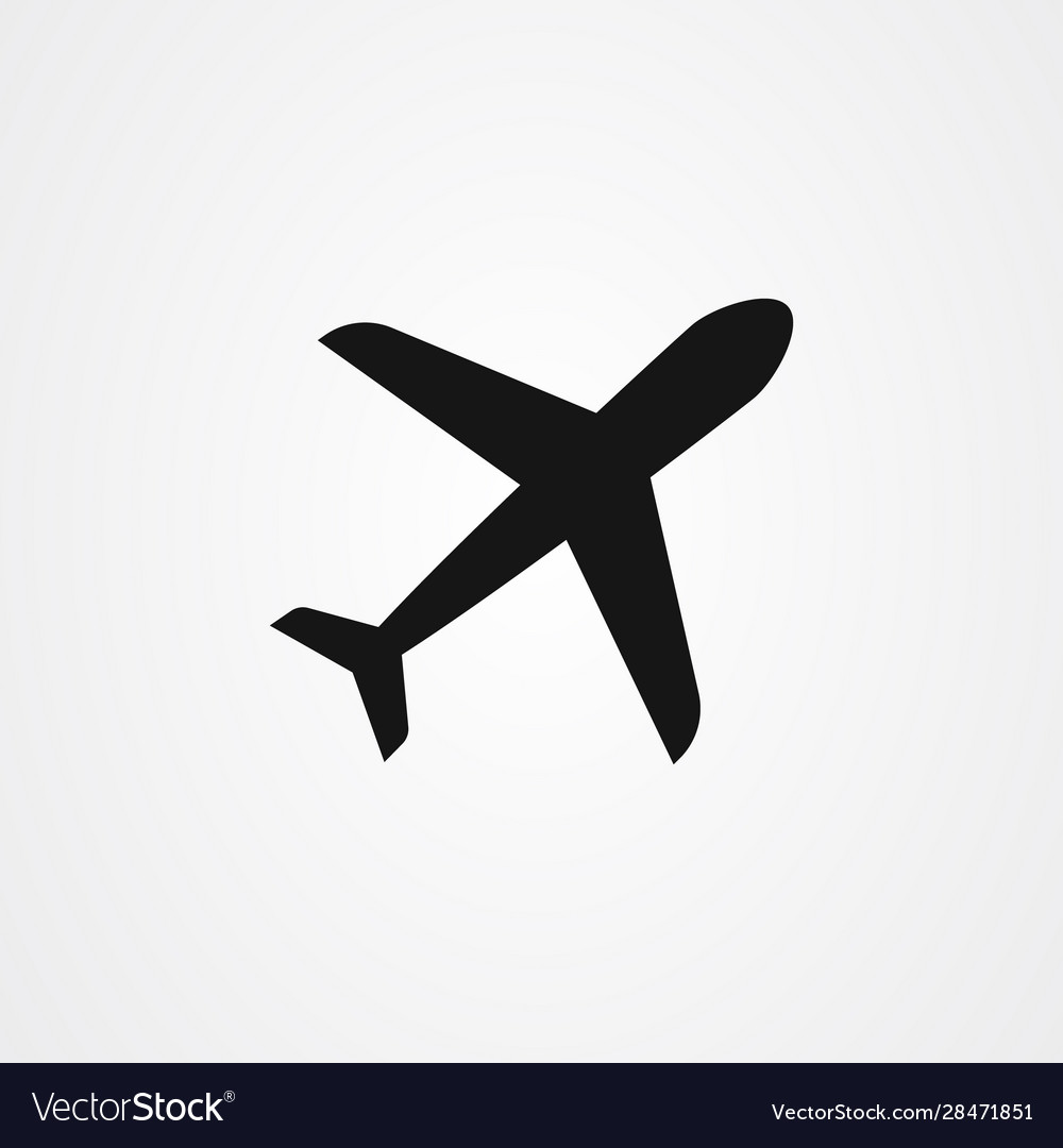 Airplane icon logo design Royalty Free Vector Image