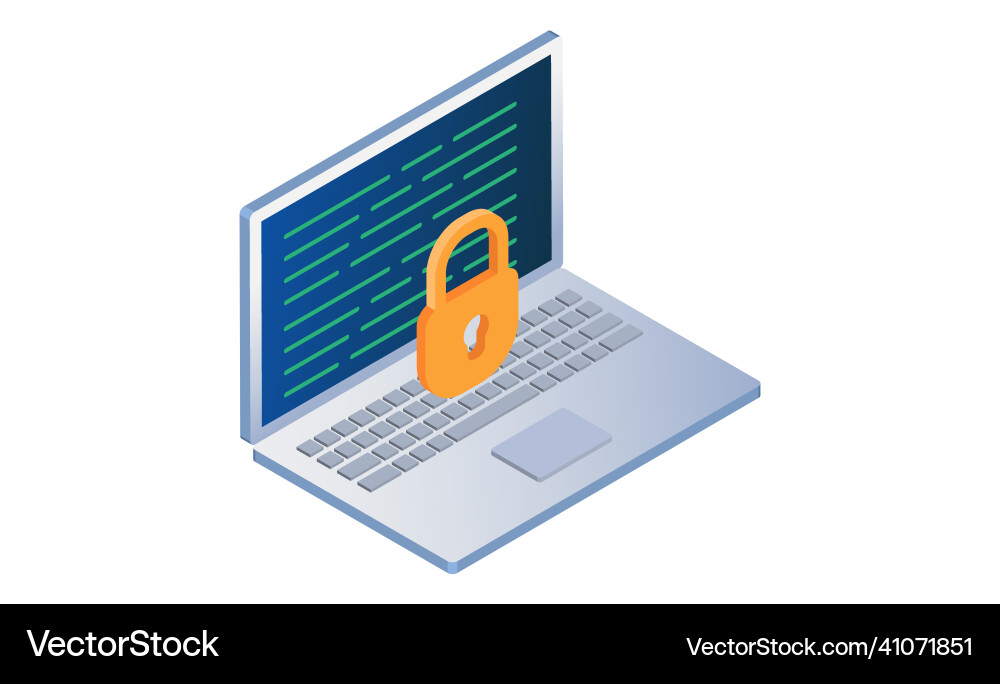 Data protection concept security access padlock Vector Image