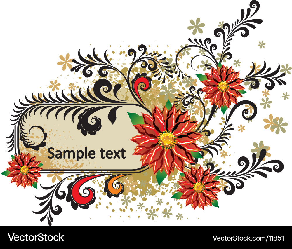 Flowers frame Royalty Free Vector Image - VectorStock