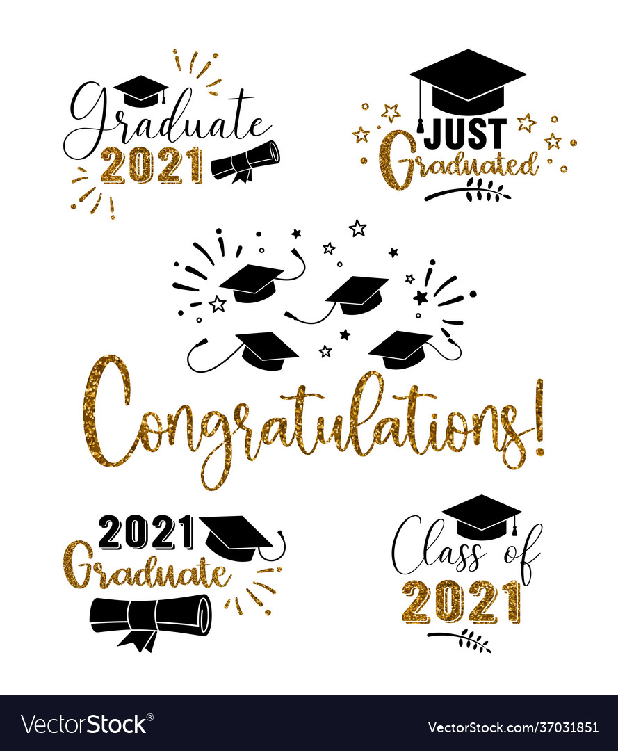 Graduation congratulations at school university Vector Image