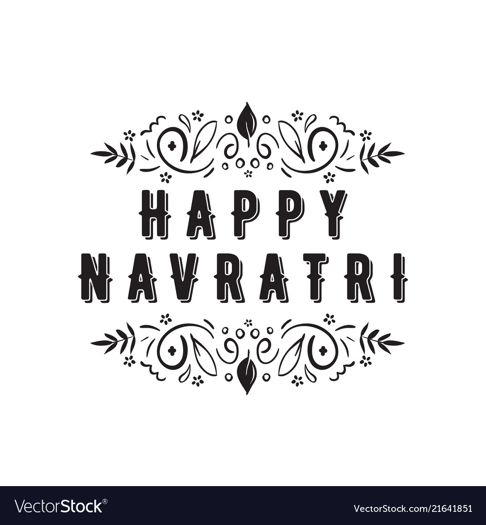 Happy navratri festival of india Royalty Free Vector Image