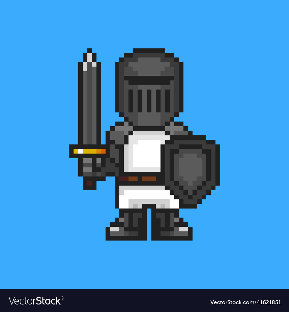 Knight in pixel art design