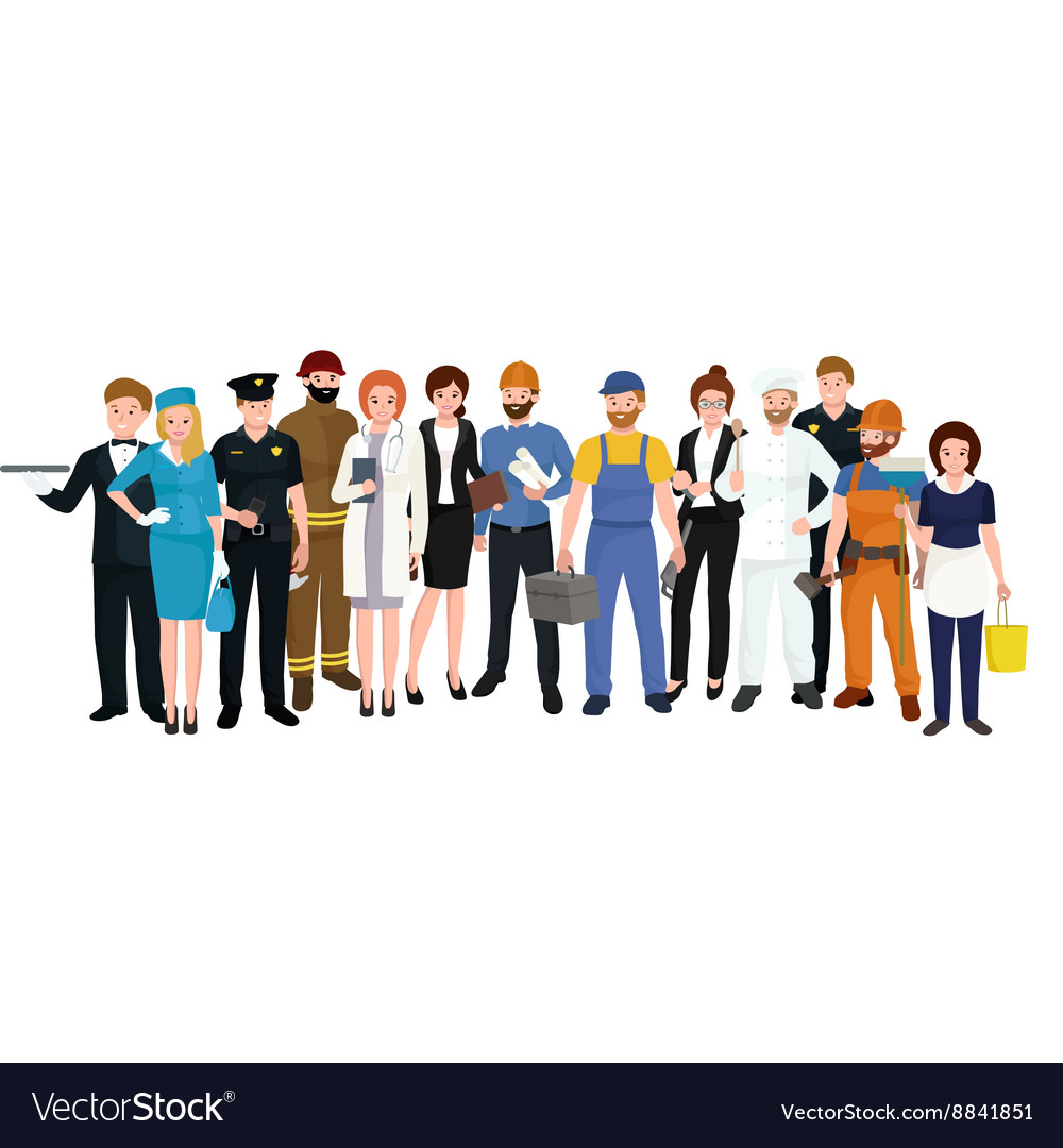 People different profession Man and woman Vector Image