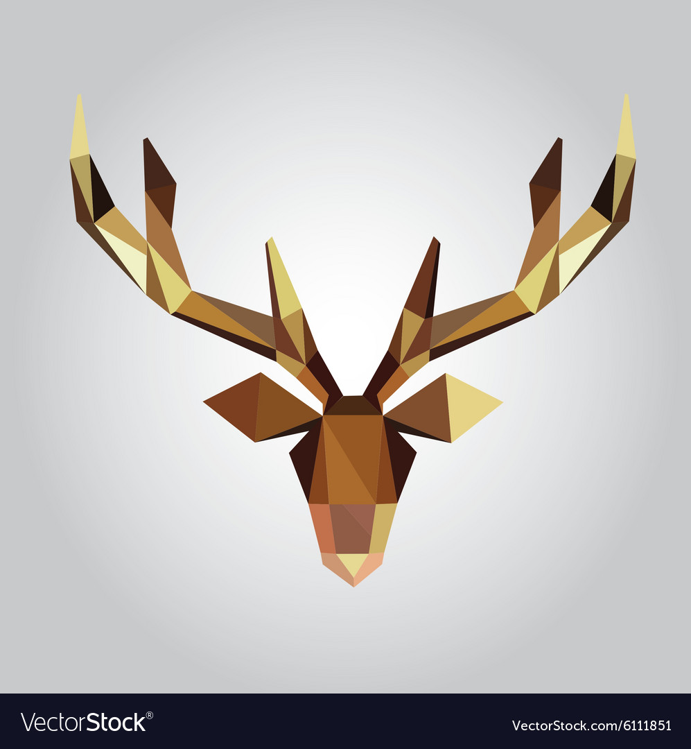 Polygonal Of Deer Head Royalty Free Vector Image   Polygonal Of Deer Head Vector 6111851 