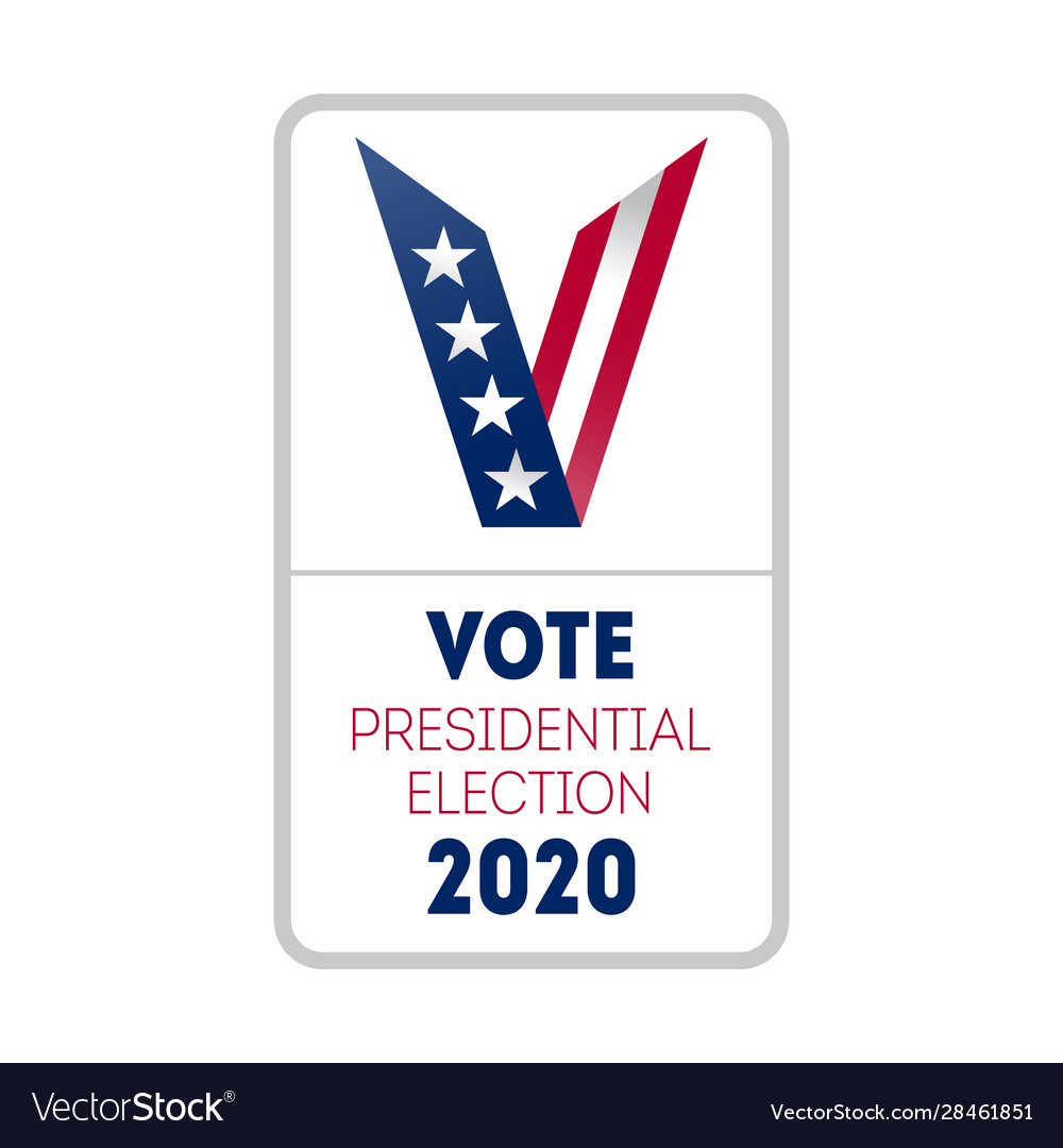 Vote 2020 in usa vertical banner design Royalty Free Vector