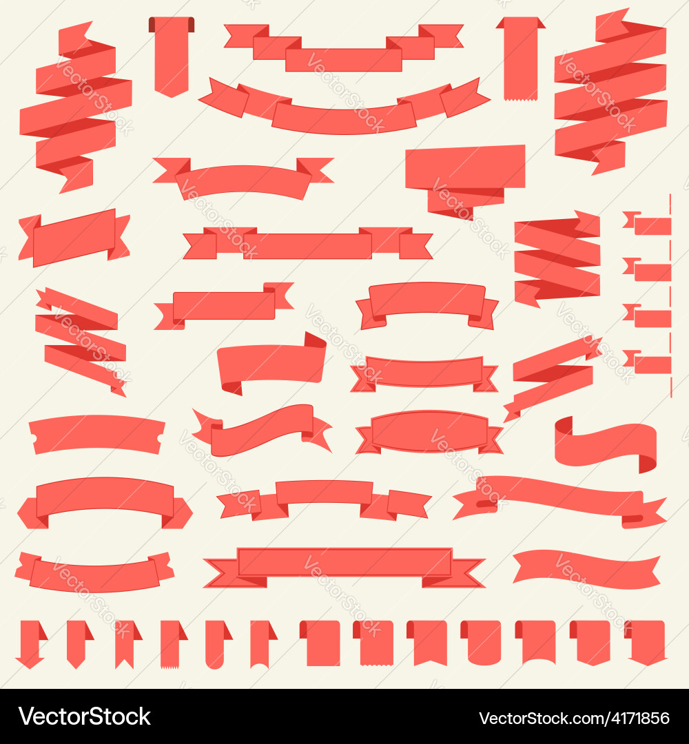 Big set ribbons templates Royalty Free Vector Image