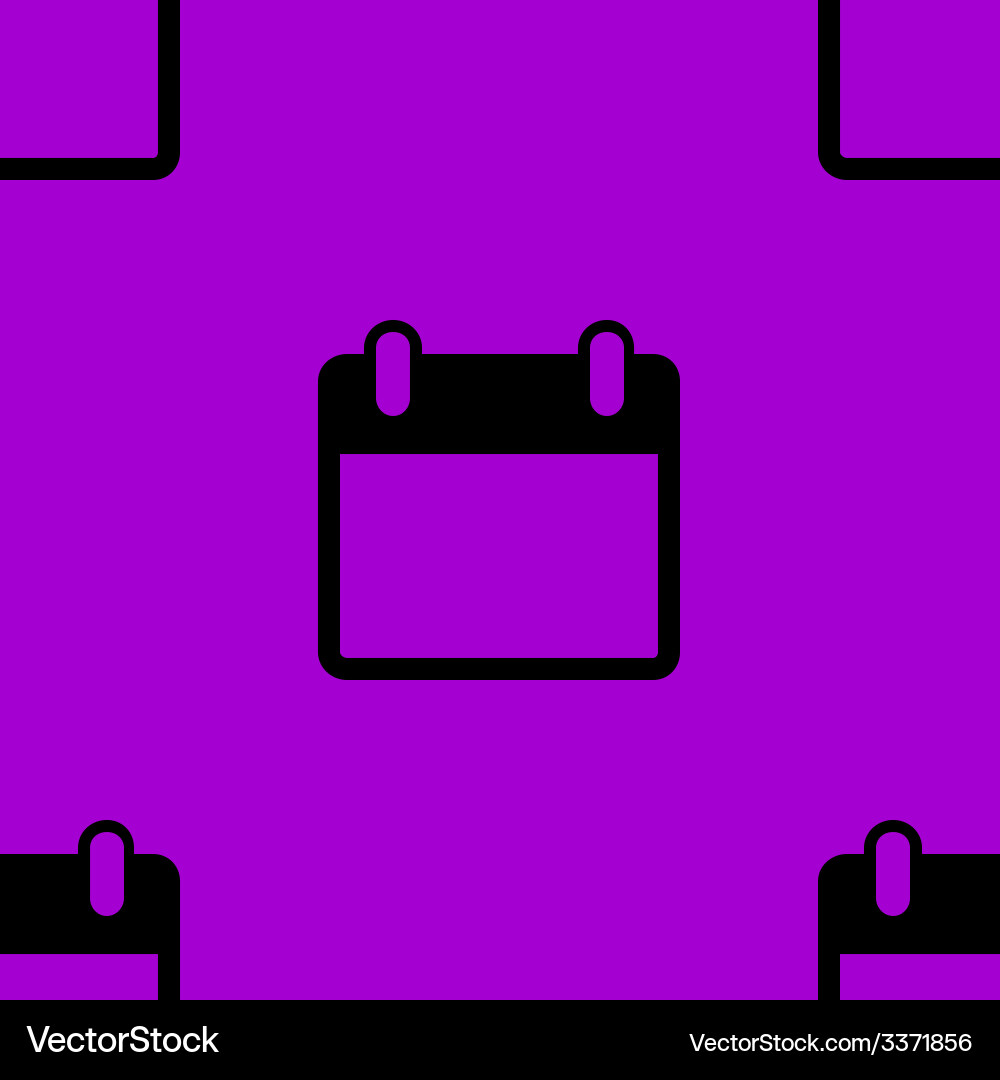 Calendar web icon flat design seamless pattern Vector Image