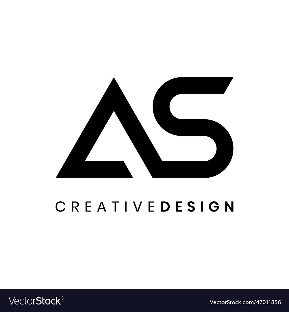 Creative linked letter as logo design Royalty Free Vector