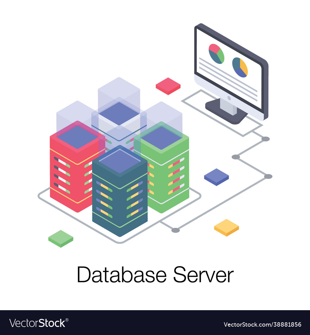Database server Royalty Free Vector Image - VectorStock