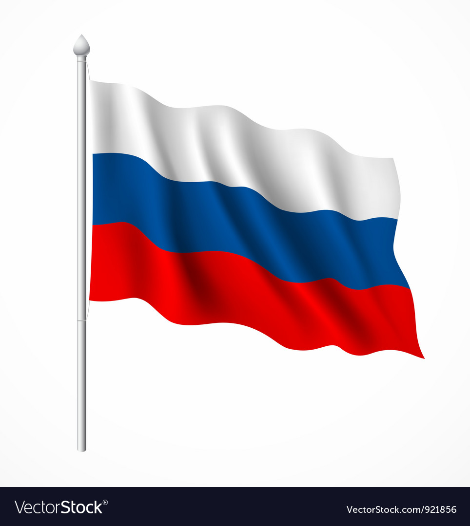 Russian Flag Waving In The Wind - Openclipart